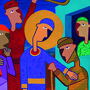 Jesus heals a leper